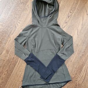 Lululemon Shape Up Pull Over Hoodie Olive Green